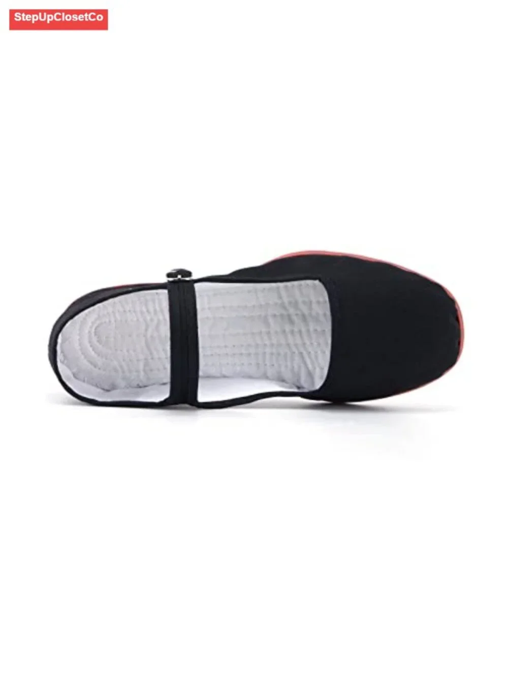 Cotton Mary Jane Flats, Square Toe China Doll Shoes, Hand-Stitched Buckle Flats